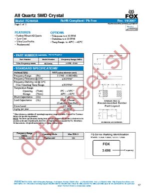 FQ1045A-3.6864 datasheet  